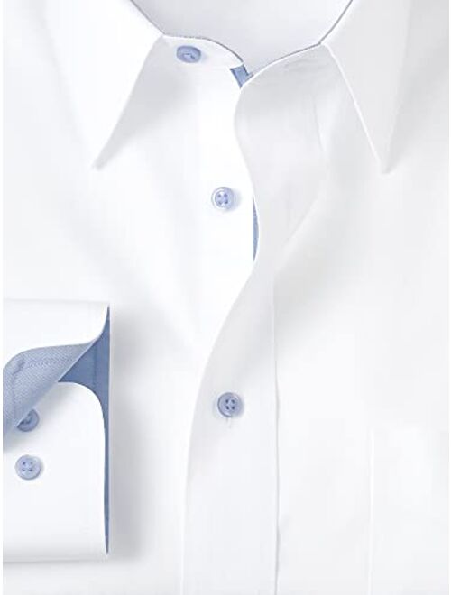 Paul Fredrick Men's Slim Fit Non-Iron Cotton Solid Dress Shirt