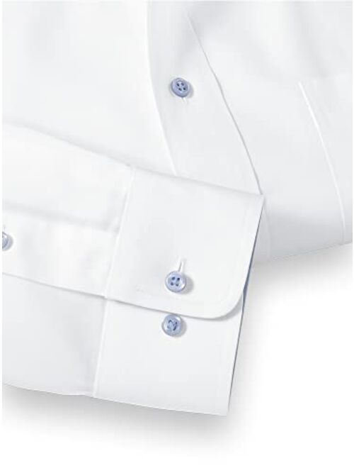 Paul Fredrick Men's Slim Fit Non-Iron Cotton Solid Dress Shirt