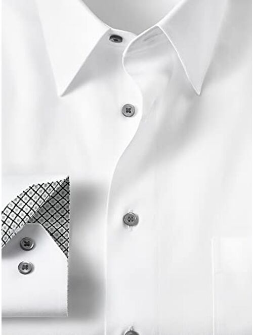 Paul Fredrick Men's Classic Fit Non-Iron Cotton Solid Dress Shirt