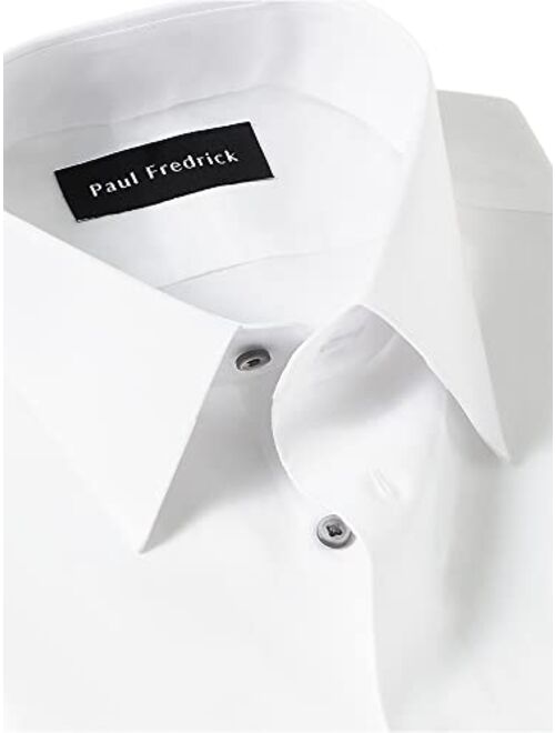 Paul Fredrick Men's Classic Fit Non-Iron Cotton Solid Dress Shirt