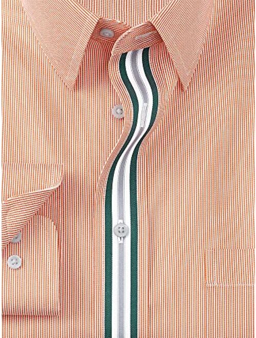 Paul Fredrick Men's Classic Fit Non-Iron Cotton Stripe Dress Shirt