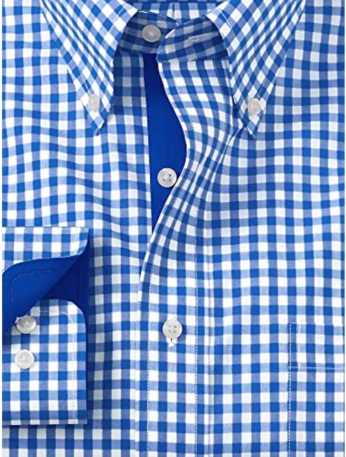 Paul Fredrick Men's Tailored Fit Non-Iron Cotton Check Dress Shirt