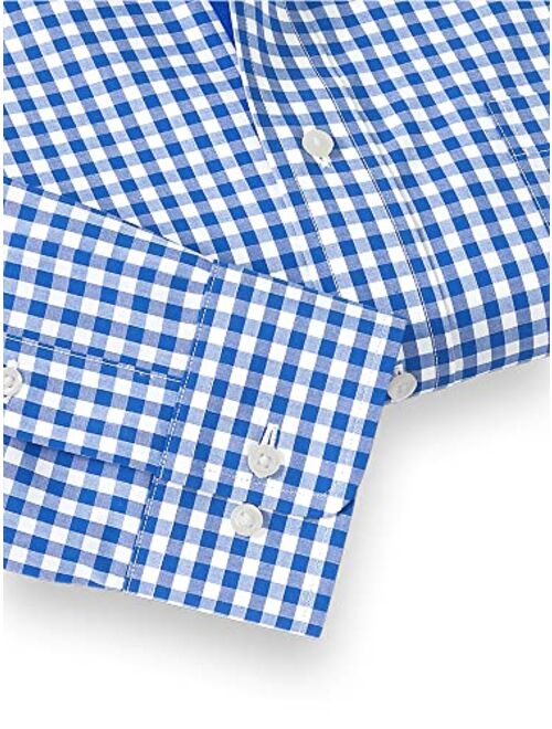 Paul Fredrick Men's Tailored Fit Non-Iron Cotton Check Dress Shirt