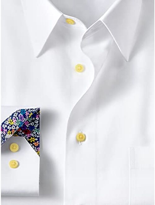 Paul Fredrick Men's Classic Fit Non-Iron Cotton Solid Dress Shirt