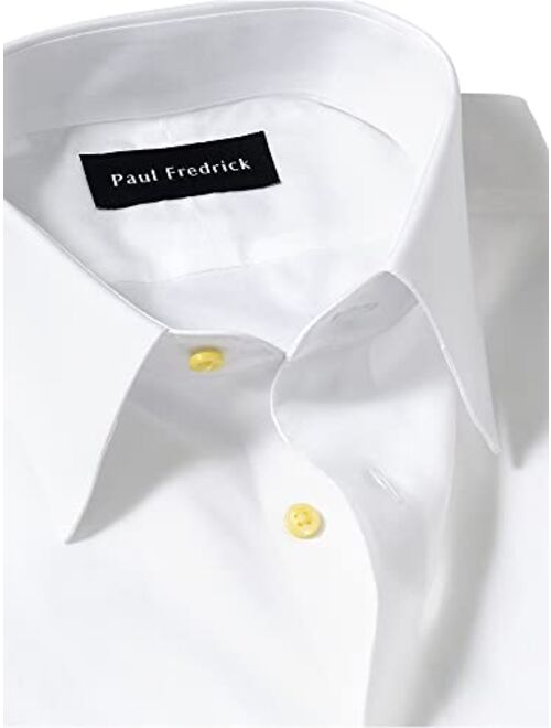 Paul Fredrick Men's Classic Fit Non-Iron Cotton Solid Dress Shirt