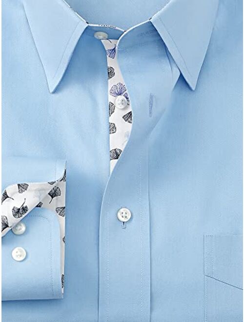 Paul Fredrick Men's Classic Fit Non-Iron Cotton Solid Dress Shirt