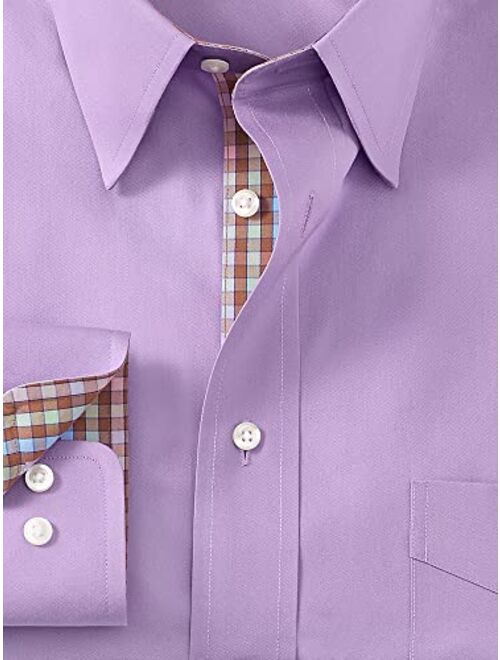 Paul Fredrick Men's Tailored Fit Non-Iron Cotton Solid Dress Shirt