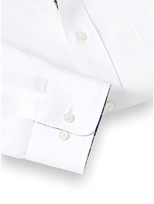 Paul Fredrick Men's Tailored Fit Non-Iron Cotton Solid Dress Shirt