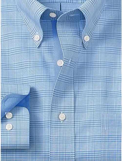 Paul Fredrick Men's Tailored Fit Non-Iron Cotton Plaid Dress Shirt