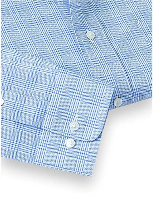 Paul Fredrick Men's Tailored Fit Non-Iron Cotton Plaid Dress Shirt