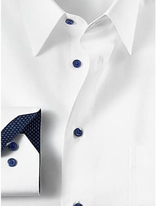 Paul Fredrick Men's Classic Fit Non-Iron Cotton Solid Dress Shirt