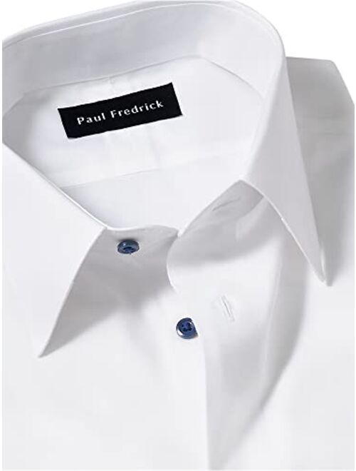 Paul Fredrick Men's Classic Fit Non-Iron Cotton Solid Dress Shirt