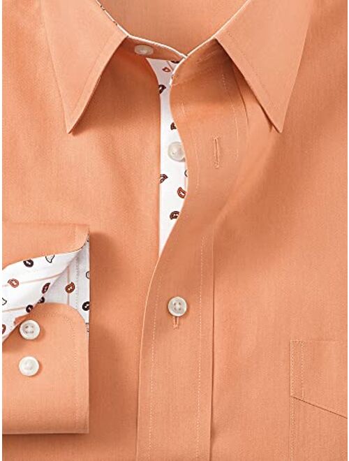 Paul Fredrick Men's Classic Fit Non-Iron Cotton Solid Dress Shirt