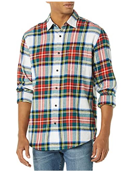 Amazon Essentials Men's Regular-fit Long-Sleeve Flannel Shirt