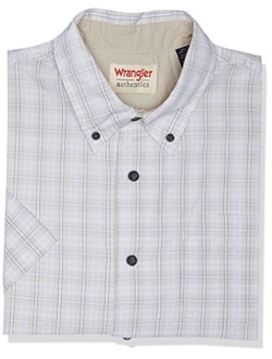 Authentics Men's Short Sleeve Classic Plaid Shirt