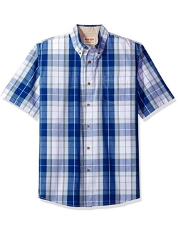 Authentics Men's Short Sleeve Classic Plaid Shirt