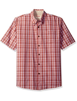 Authentics Men's Short Sleeve Classic Plaid Shirt