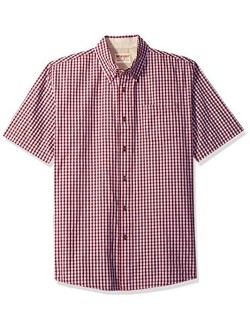 Authentics Men's Short Sleeve Classic Plaid Shirt