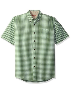 Authentics Men's Short Sleeve Classic Plaid Shirt