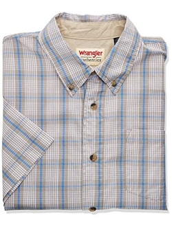 Authentics Men's Short Sleeve Classic Plaid Shirt