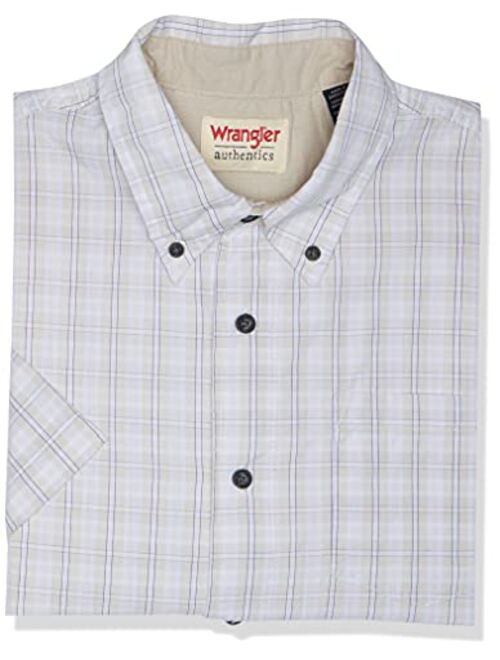 Wrangler Authentics Men's Short Sleeve Classic Plaid Shirt