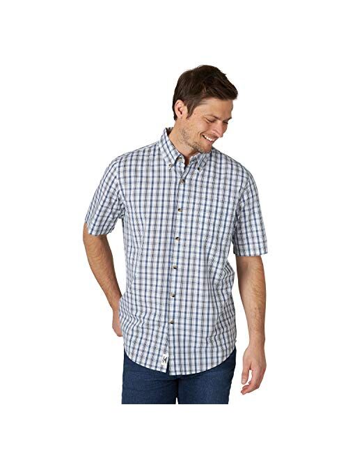 Wrangler Authentics Men's Short Sleeve Classic Plaid Shirt