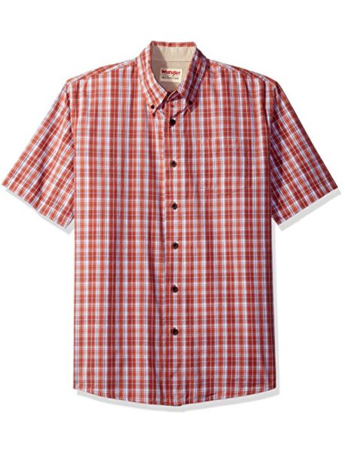 Wrangler Authentics Men's Short Sleeve Classic Plaid Shirt