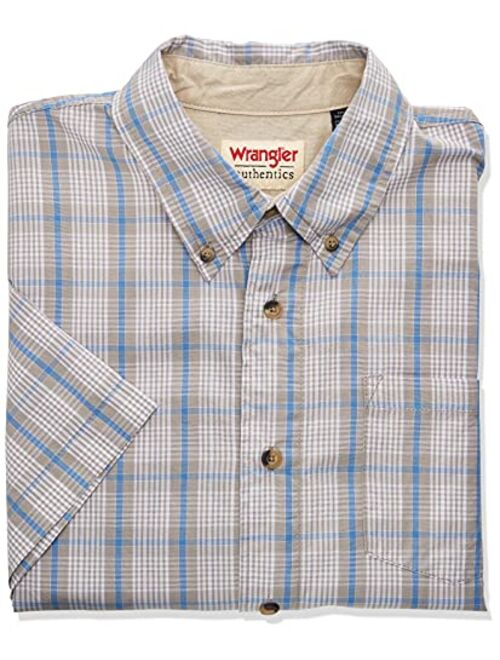 Wrangler Authentics Men's Short Sleeve Classic Plaid Shirt