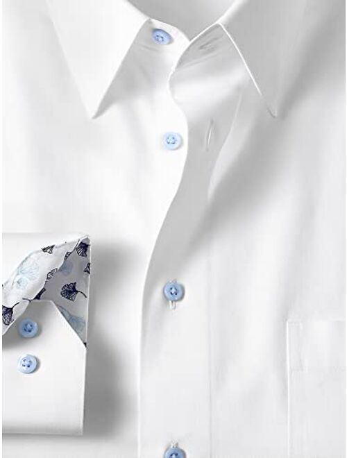 Paul Fredrick Men's Classic Fit Non-Iron Cotton Solid Dress Shirt