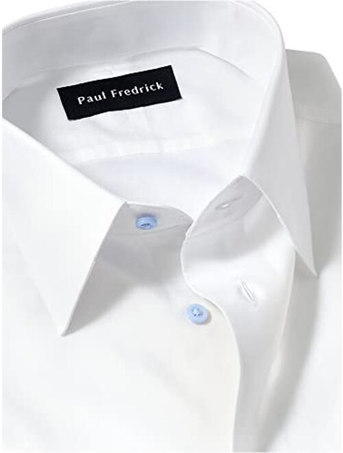 Paul Fredrick Men's Classic Fit Non-Iron Cotton Solid Dress Shirt