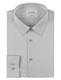 Men's Dress Shirt Slim Fit Non-iron Herringbone