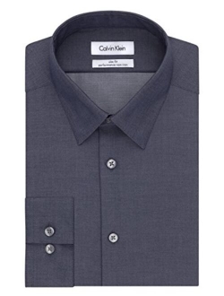 Men's Dress Shirt Slim Fit Non-iron Herringbone