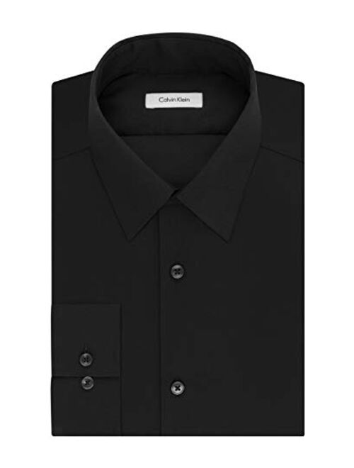 Calvin Klein Men's Dress Shirt Slim Fit Non-iron Herringbone