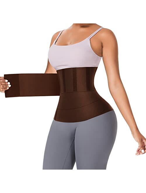 FeelinGirl Waist Trainer for Women Sauna Trimmer Belt Tummy Wrap Plus Size