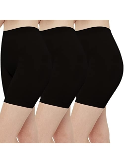 Women's Slip Shorts for Under Dresses High Waisted Summer Shorts 3-Pack