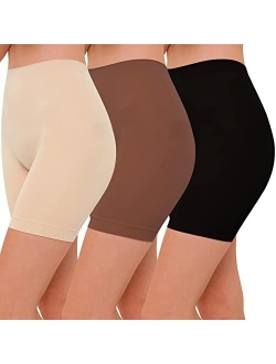 Women's Slip Shorts for Under Dresses High Waisted Summer Shorts 3-Pack