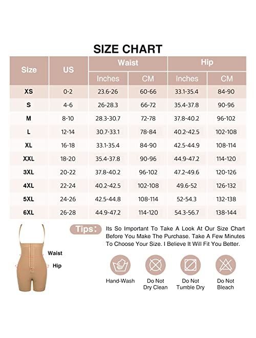 Lover-Beauty Shapewear for Women Tummy Control Body Shaper Butt Lifter Thigh Slimmer Faja Plus Size with Zipper Crotch