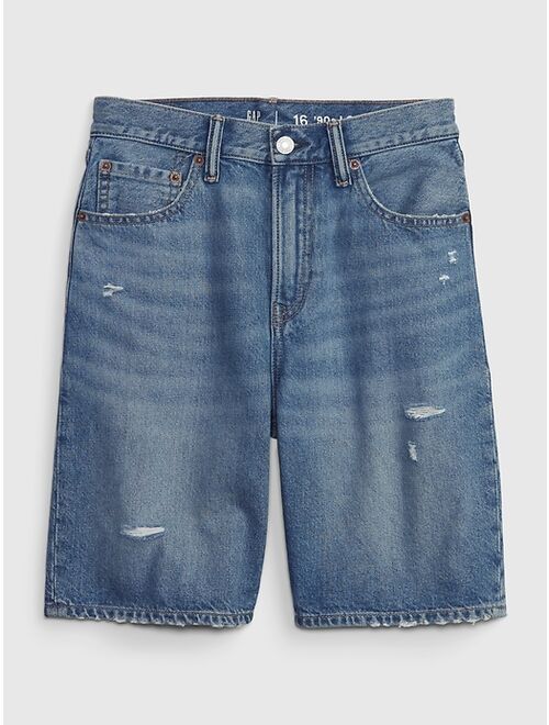 Gap Teen '90s Loose Denim Shorts with Washwell