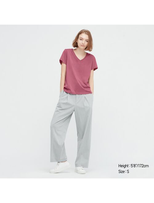 Uniqlo Supima Cotton V-Neck Short-Sleeve T-Shirt