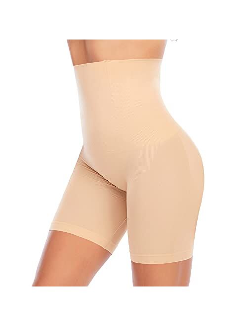 Werena Tummy Control Shapewear Shorts for Women High Waisted Body Shaper Panties Slip Shorts Under Dresses Thigh Slimmer