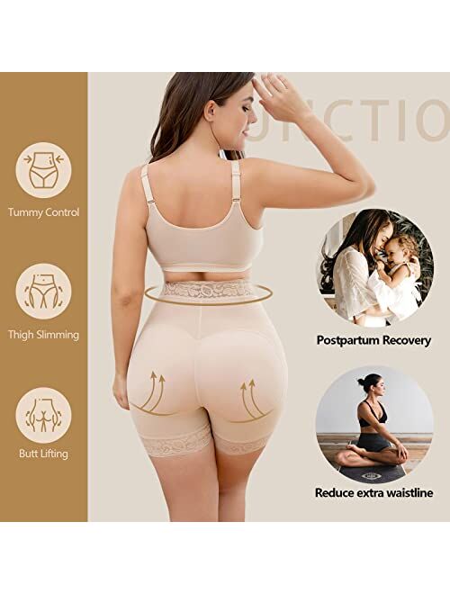 Kellylee Shapewear for Women Tummy Control High Waisted Butt Lifter Panties Compression Shorts Postpartum Underwear Boyshorts