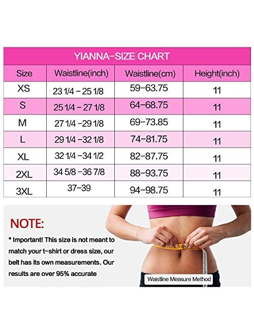 YIANNA Waist Trainer for Women Latex Underbust JSculpt Double Training Belt Workout Sport Girdle