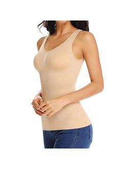 JOYSHAPER Women's Cami Shaper Tummy Control Padded Bra Camisole Cami Seamless Compression Tank Top Shapewear Body Shaper