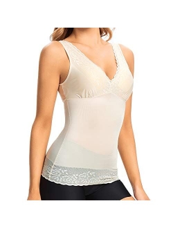 JOYSHAPER Women's Cami Shaper Tummy Control Padded Bra Camisole Cami Seamless Compression Tank Top Shapewear Body Shaper