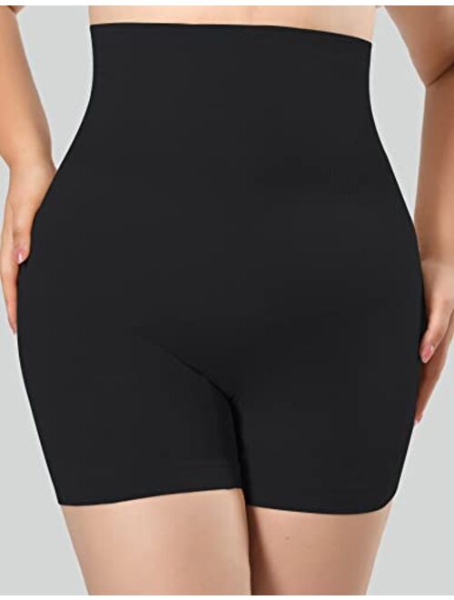 ATTLADY Shapewear Shorts for Women Tummy Control Boyshorts High Waisted Body Shaper Shorts Thigh Slimmer(S-4XL)