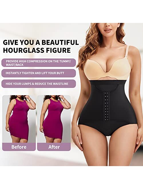 YERKOAD Womens Butt Lifter Panties Tummy Control Waist Trainer High Waist Stomach Body Shaper Girdle Slimming Underwear