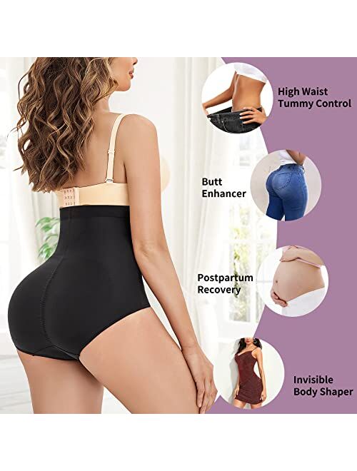 YERKOAD Womens Butt Lifter Panties Tummy Control Waist Trainer High Waist Stomach Body Shaper Girdle Slimming Underwear