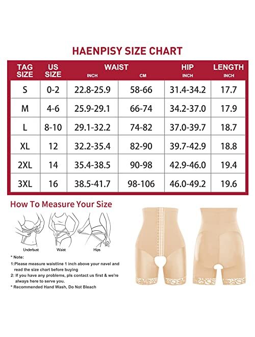 HAENPISY Women Butt Lifter Padded Shapewear Pads Hip Enhancer Tummy Control Panties High-waisted Body Shaper Underwear