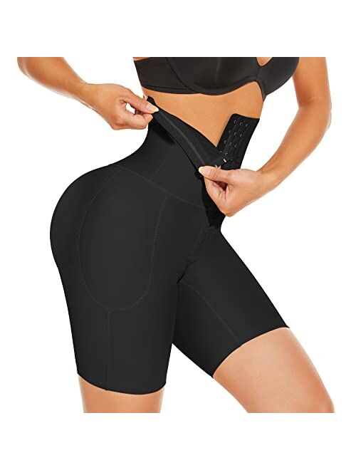 Irisnaya Women Padded Butt Lifter Shapewear Tummy Control Panties High Waist Trainer Hip Enhancer Thigh Slimmer Shorts