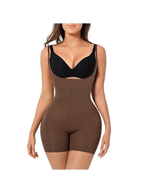 FeelinGirl Seamless Shapewear for Women Tummy Control Butt Lifter Full Body Shaper Thigh Slimmer Fajas